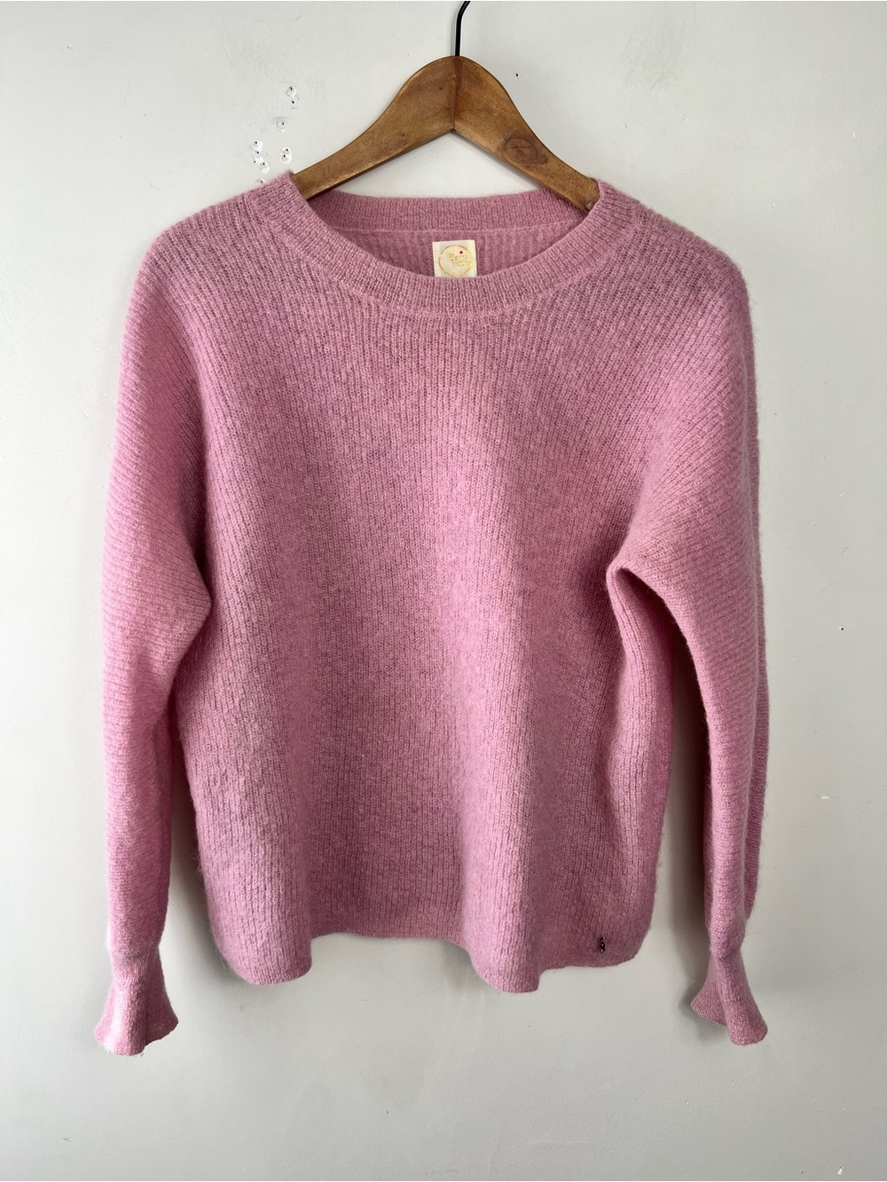 Des Petits Hauts Babali Sweater Pink Pullover SZ Small Kid Mohair Alpaca Blend